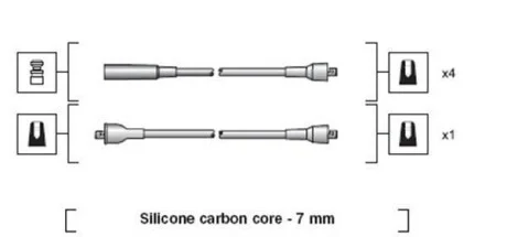 Высоковольтные провода LADA 2101-07,1200-1500,-1600 MAGNETI MARELLI MSK1024
