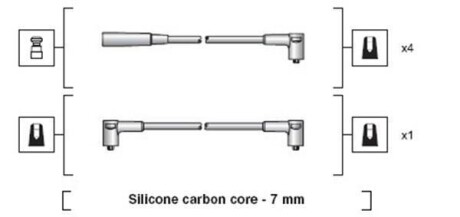 Комплект високовольтних проводів MAGNETI MARELLI MSK1233 (фото 1)