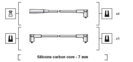 Комплект высоковольтных проводов MAGNETI MARELLI MSK1233