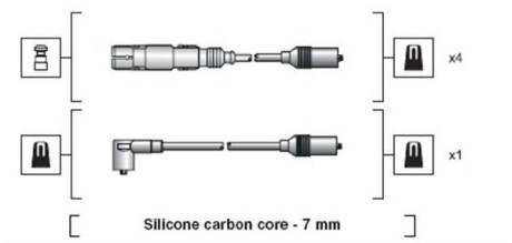 Высоковольтные провода AUDI A4; VW PASSAT MAGNETI MARELLI MSK1270