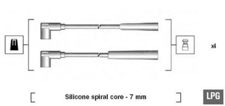 Комплект високовольтних проводів MAGNETI MARELLI MSK582 (фото 1)