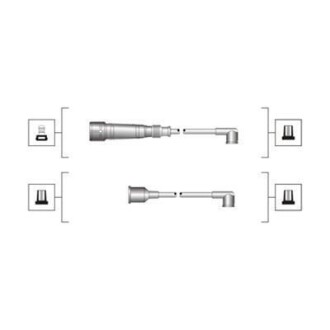 Комплект высоковольтных проводов VW Golf II 1,0-1,3 T3 2,1 MAGNETI MARELLI MSQ0023