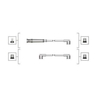 Комплект высоковольтных проводов EQ BMW 316I, 318I [941319170050 MAGNETI MARELLI MSQ0050