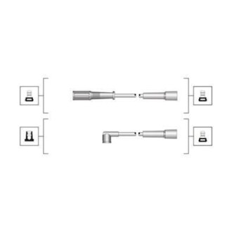 Комплект високовольтних проводів EQ FIAT UNO 45, 45 FIRE OD 85 [941319170066] MAGNETI MARELLI MSQ0066