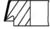 Кольца поршневые, комплект MAHLE / KNECHT 001 RS 00163 0N0 (фото 2)
