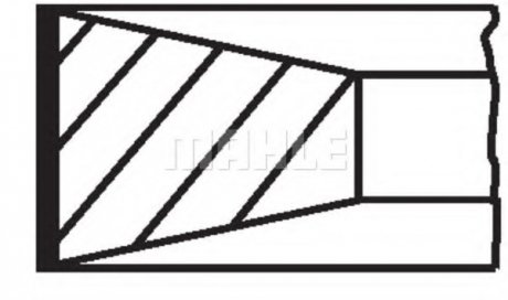 Комплект кілець поршня двигуна MAHLE / KNECHT 004 45 G0 (фото 1)