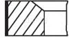 Поршневые кольца 70.80mm (+0.60) (1.2x1.2x2.5) Fiat Doblo/Palio/Punto 1.2 09- MAHLE / KNECHT 009 41 N2 (фото 1)