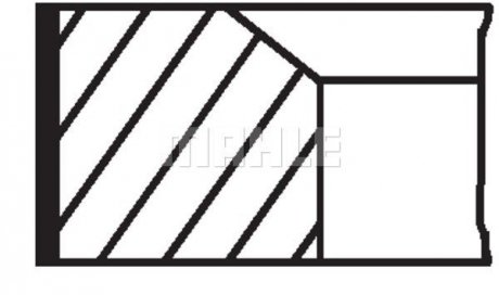 Комплект кілець поршня двигуна MAHLE / KNECHT 010 20 N1 (фото 1)