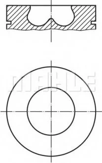 Поршень з кільцями FORD 90.4 TRANSIT 2.4 TDCI 2004- (MAHLE) MAHLE / KNECHT 013 PI 00107 002