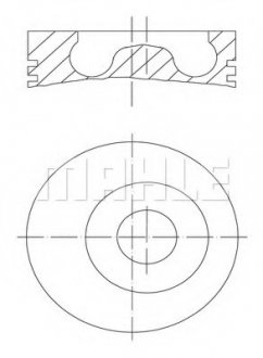 Поршень двигуна FORD 83,00 LD18TCi Endura (Mahle) MAHLE / KNECHT 015 05 02