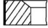 Кольца поршневые PSA 82.7 (1.2/1.5/2) EW7J4 (Mahle) MAHLE / KNECHT 031 86 N0 (фото 1)