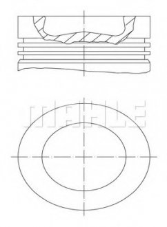 Поршень VOLVO 131.0 D12C (СОСТАВНОЙ) гильза 037 WN 48 01 MAHLE / KNECHT 038 56 00 (фото 1)