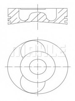 Поршень двигуна MAHLE / KNECHT 061 53 00 (фото 1)