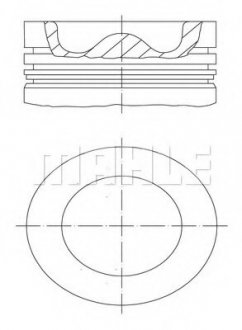 Поршень з поршневими кільцями D =108.0 DEUTZ BF 4M1013/6M1013 MAHLE / KNECHT 099 99 00 (фото 1)