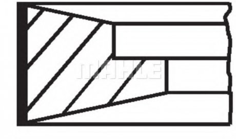 Комплект кілець поршня двигуна на один циліндр MAHLE / KNECHT 099 99 N0 (фото 1)