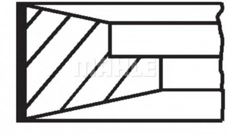Кільця поршневі (1cyl) R.V.I., VOLVO MAHLE / KNECHT 099 RS 00127 0N0