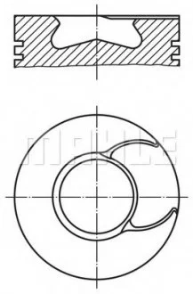 Поршень DAF 130.0 XE250C/280C/315C/355C/390C Euro3 MAHLE / KNECHT 213 67 00 (фото 1)