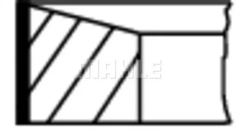 Комплект кілець поршня двигуна на один циліндр MAHLE / KNECHT 676 13 N0