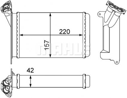 Радиатор печки MAHLE / KNECHT AH 95 000S