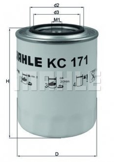 Фильтр топл. IVECO (TRUCK) (-) MAHLE / KNECHT KC171 (фото 1)