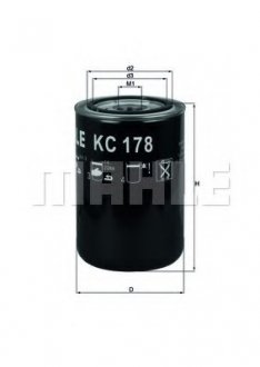 Фильтр топлива DAF XF,CF (XE355C; XE390C) EURO II 99-02 MAHLE / KNECHT KC 178 (фото 1)
