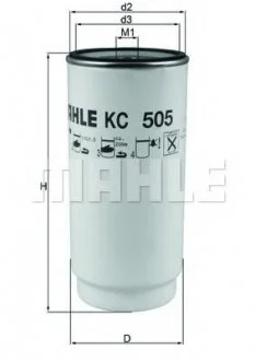 Паливний фільтр MAHLE / KNECHT KC 505D (фото 1)
