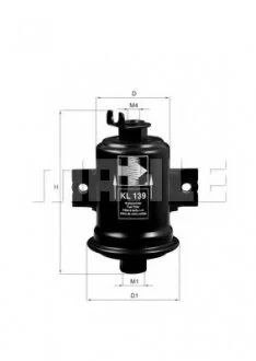 (KNECHT) TOYOTA COROLLA 1.3i, 1.6i 88-92 (аналог WK914/37) MAHLE / KNECHT KL139