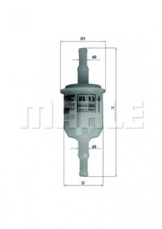 Фильтр топливный,2.0 BMW3 82-90/С25 81-94/Ducato 82-90/Florino80-93 MAHLE / KNECHT KL 13