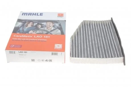 Фильтр салона VW GOLF V, VI 03-, SKODA OCTAVIA II 04-13 CareMetix (KNECHT-MAHLE) MAHLE / KNECHT LAO181