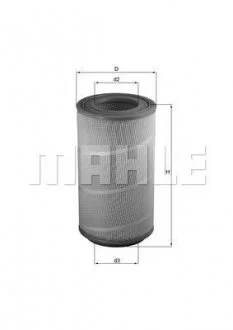 Фільтр повітряний DAF (TRUCK) (Knecht-Mahle) MAHLE / KNECHT LX1025