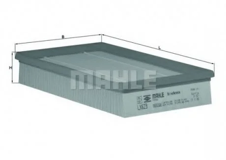 (MAHLE) MB W201 E2.3-16 84-88 /287.5 X 170.5 X 50.2/ MAHLE / KNECHT LX623