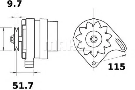 Фото генератор MAHLE / KNECHT MG565 Генератор MAHLE / KNECHT MG565