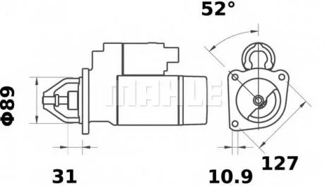 Стартер MAHLE / KNECHT MS 65 (фото 1)