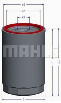 Фильтр масляный MAHLE / KNECHT OC1 (фото 1)