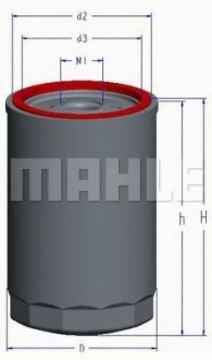 Фільтр масляний Mahle MAHLE / KNECHT OC1 (фото 1)