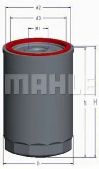 Фільтр масляний Mahle MAHLE / KNECHT OC1 (фото 1)