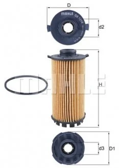 Фільтр масляний MAHLE / KNECHT OX1218D
