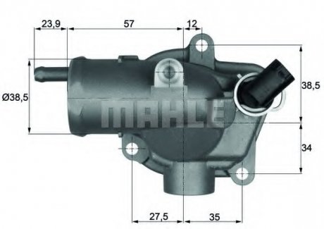 Термостат JEEP; MERCEDES-BENZ (Mahle) MAHLE / KNECHT TH 11 87 (фото 1)