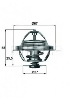 Термостат, охолоджуюча рідина MAHLE / KNECHT TX 20 71D