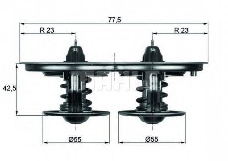 Термостат системы охлаждения двигателя MAHLE / KNECHT TX 32/1 D