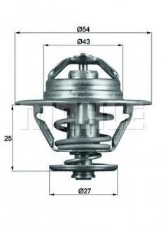 Термостат системи охолодження двигуна MAHLE / KNECHT TX 93 74 D