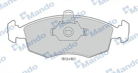 Гальмівні колодки до дисків FIAT FIAT LINEA 2008 >>, PALIO 1996 >>, PUNTO 1999 >>, SIENA 1998 >>, STRADA 1998 >>] MANDO MBF015166