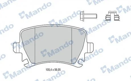 Гальмівні колодки до дисків AUDI AUDI A3 2003 - 2013, A4 2000 - 2009, A6 1995 - 2011, A6 Allroad 2006 - 2011, TT 2006 >>] MANDO MBF015194