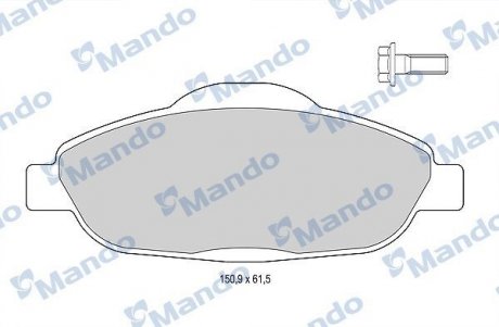 Тормозные колодки дисковые передние MANDO MBF015237 (фото 1)