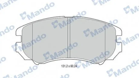 Гальмівні колодки до дисків HYUNDAI HYUNDAI COUPE 1996 - 2009, ELANTRA 2001 - 2011, SONATA IV 2001 - 2004, SONATA V 2005 >>, TIBURON 2006 - 2008, TUCSON 2004 - 2010] MANDO MBF015308