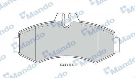 Гальмівні колодки до дисків MERCEDES-BENZ MERCEDES BENZ V-CLASS 1996 - 2003, VITO 1996 - 2003] MANDO MBF015660