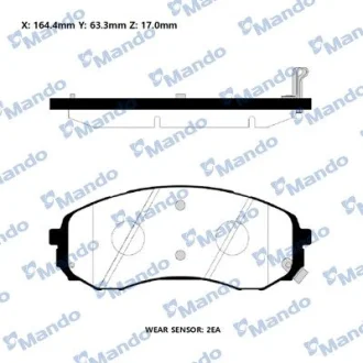 Колодки гальм. HYUNDAI/KIA H1 передн. MANDO RMPH40NS
