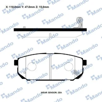 Колодки гальм. MANDO RMPK21NS