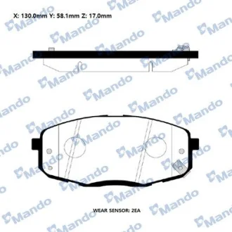 Колодки гальм. HYUNDAI I30, CEED передн. MANDO RMPK36NS