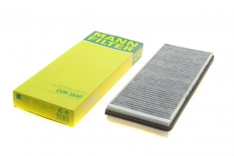 Фото 1 - фильтр, воздух во внутренном пространстве MANN CUK3840 Фильтр, воздух во внутренном пространстве MANN CUK3840 (фото 1)